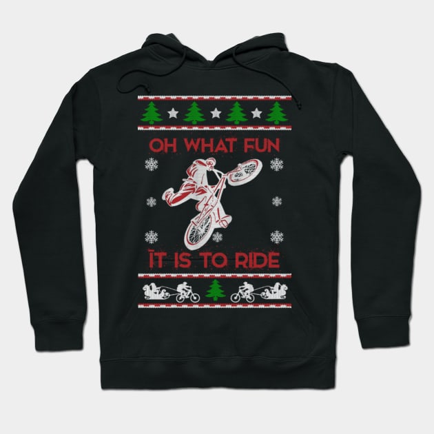 Mountain Bike Ugly Christmas Sweater Hoodie by uglygiftideas